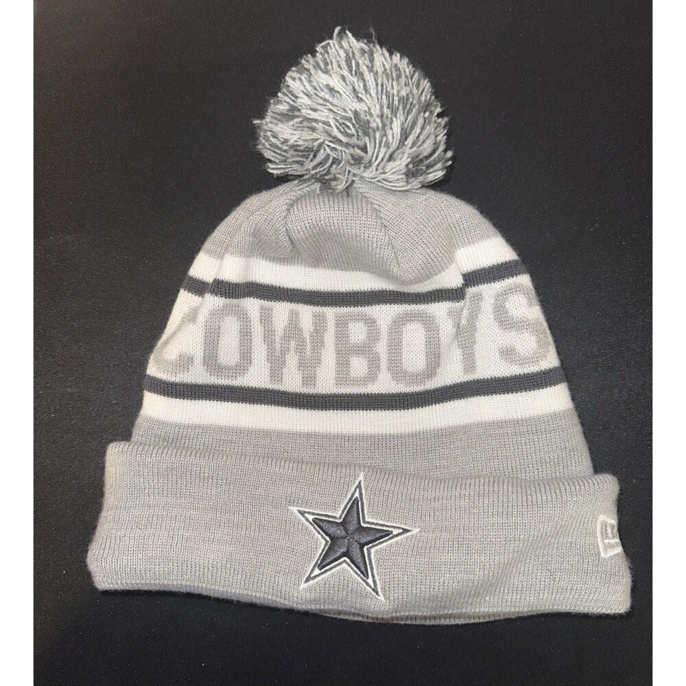 Grey Cowboys Fleece Line Pompom Bernie NFL One Size